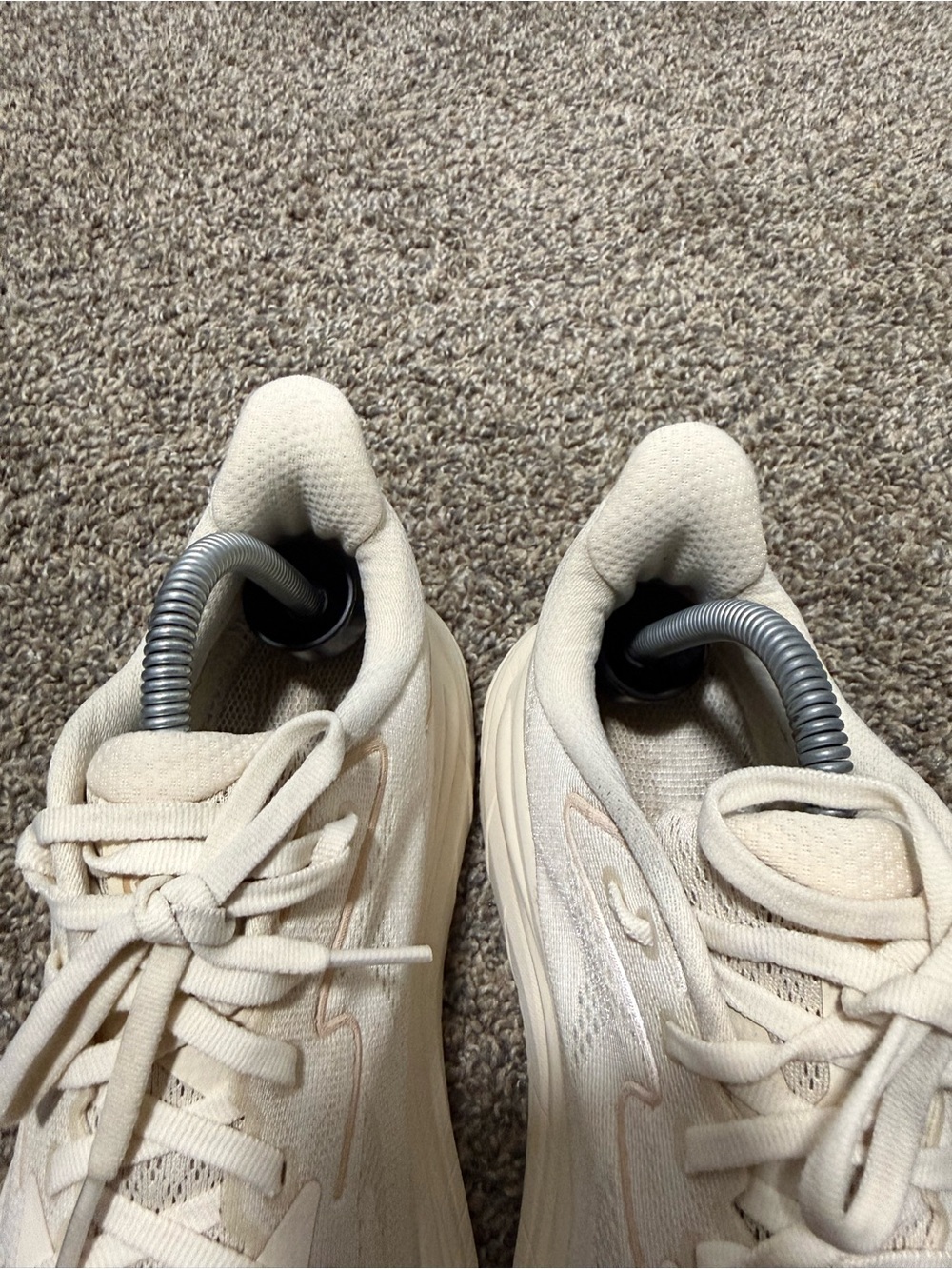 Hoka clifton 10 Cream and Beige Lightweight Running Shoes - Picture 5 of 7